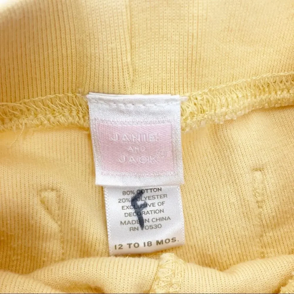 Janie and Jack Yellow Terrycloth Shorts Sz 12-18M